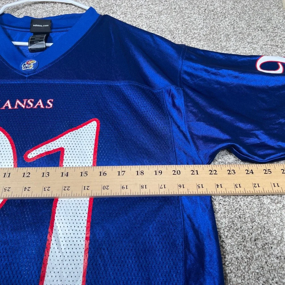 Adidas Kansas Jayhawks Basketball Jersey Number 91 Blue Mens Size Medium